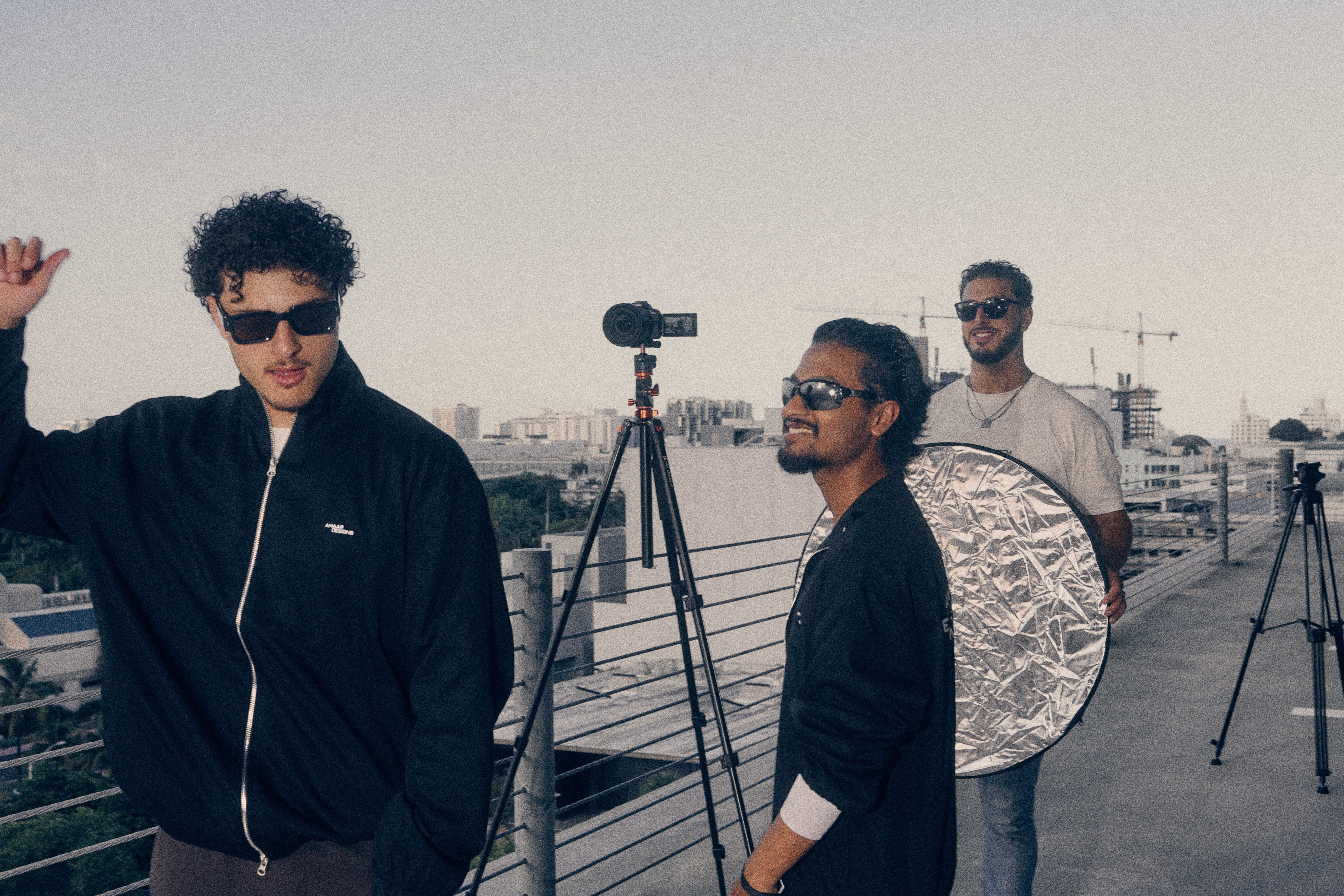 3 AMAAR models getting ready to take the brand photoshoot. The clothes they are wearing are part of the clothing drop that is coming up
BLACK FALL TRACK JACKETS, meant for the fashion crown of 2026 fall fashion
